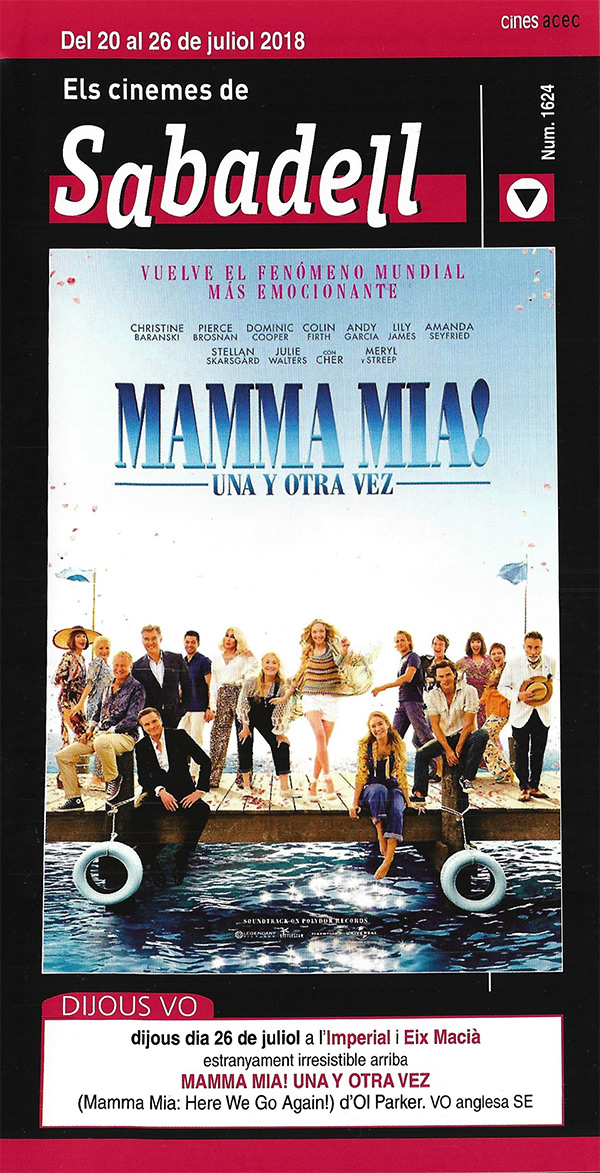 Mamma Mia! Una y otra vez - Cartelera Sabadell